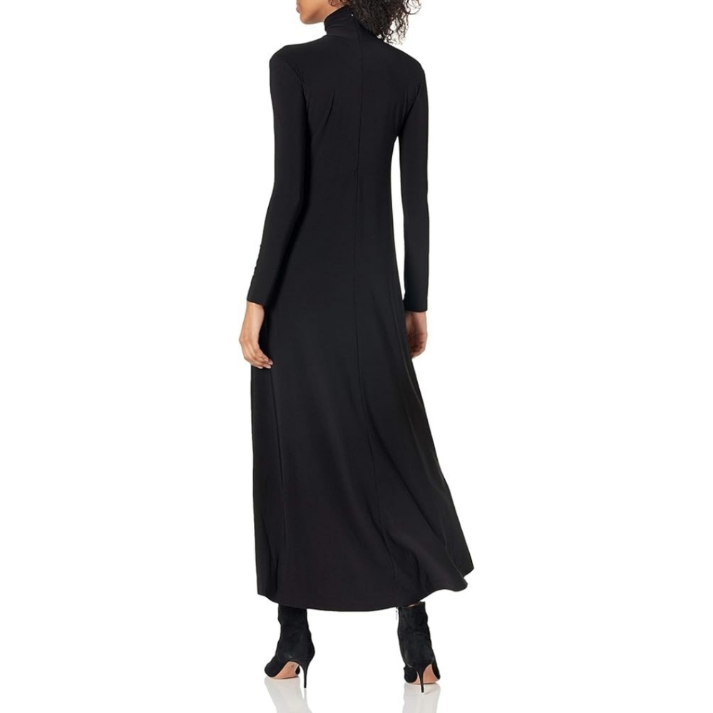 Norma Kamali Black Long Sleeve Turtleneck Dress Size XS/34 - Picture 2 of 7